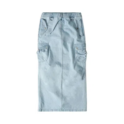 Pre-owned Coperni Cargo Maxi Skirt 'blue' | Women's Size 40