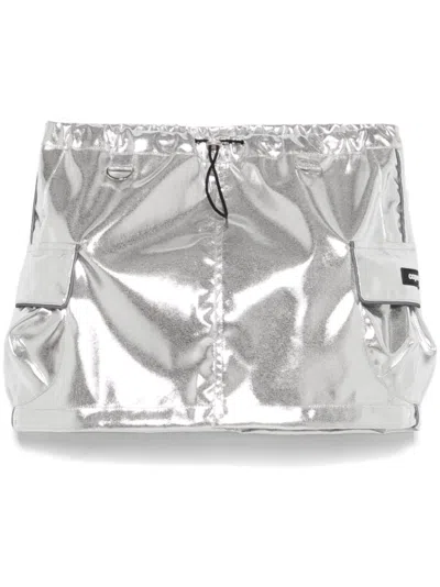 Coperni Cargo Mini Skirt In Grey