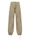 Coperni Cotton Wide-leg Cargo Pants In Beige