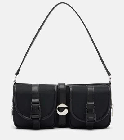 Coperni Cargo Small Leather Shoulder Bag In Black