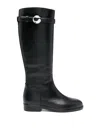Coperni Cavaliers Leather Knee-high-boots In Black