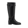 Coperni Tall Leather Block Heel Boots In Black