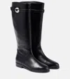 Coperni Cavaliers Leather Knee-high-boots In Black