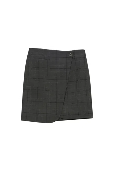 Coperni Checked Skirt In Black