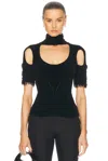 Coperni Chenille Knitted Top In Black
