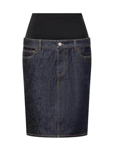 Coperni Chic Mini Skirt For Fall/winter 2024 In Black-blu Raw