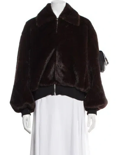 Pre-owned Coperni Chinchilla Faux Fur Jacket W/ Tags In Brown