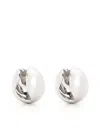 Coperni Chunky Huggie-hoop Earrings In Silber
