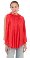 Coperni Pleated Circle Top In Red