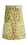 Coperni Circular Sequin Midi Skirt In Green