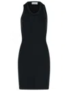 Coperni Ribbed Texture Sleeveless Dress With Side Slit