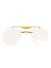 Coperni Clip-on Pilot-frame Sunglasses In White