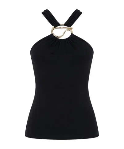 Coperni C-logo Sleeveless Top In Black