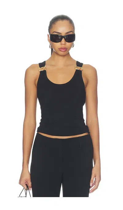 Coperni C-logo Tank Top In Black & Gold