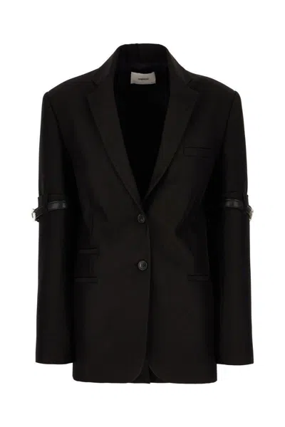 Coperni Lapel Blazer Notch Chest Pocket In Black
