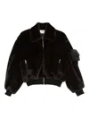 Coperni High-collar Brown Synthetic Fur Bomber Jacket In Brown