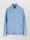 Coperni Collared Casual Jacket Studded Accents In Blue