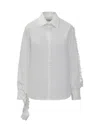 Coperni White Shirt With Pleated Detail In White