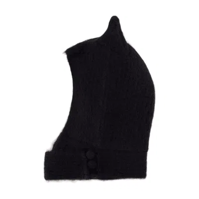 Coperni Copsa06y3005-blk Knitted Horn Beanie In Black