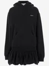 Coperni Black Basque Logo Hoodie Minidress