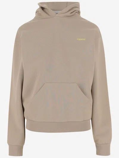 Coperni Cotton Blend Sweatshirt With Logo In Beige