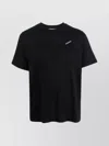 Coperni Cotton Crew Neck T-shirt With Logo Print In Black