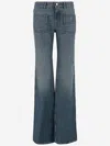 Coperni Cotton Flared Jeans In Denim Scuro