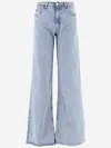 Coperni Studded Wide Leg Jeans In Light Denim