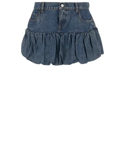 COPERNI COTTON DENIM MINI SKIRT