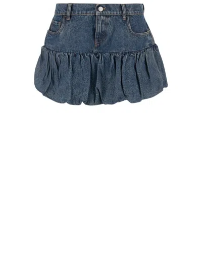 COPERNI COPERNI COTTON DENIM MINI SKIRT