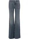Coperni Cotton Flared Jeans In Blau