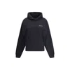 Coperni Black Sweatshirt With Logo Lettering And Front Kangaroo Pocket In Cotton Woman