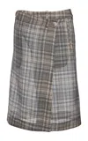 Coperni Cotton Pleated Circular Midi Skirt In Gray