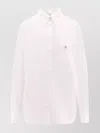 Coperni Cotton Shirt With Pointed Collar And Pocket In White