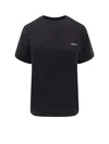 Coperni Ribbed Crew Neck Short Sleeve T-shirt In Black