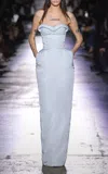 Coperni Couture Bustier Dress In Light Blue
