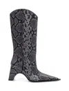 Coperni Cowboy Bridge Boots In Python Print In Black