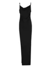 Coperni Cowl-neck Draped Maxi Dress In Black