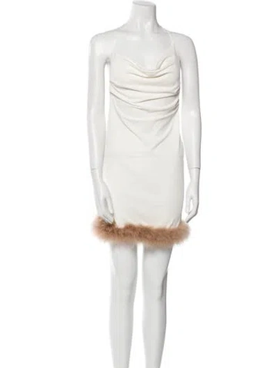 Pre-owned Coperni Cowl Neck Mini Dress W/ Tags In White