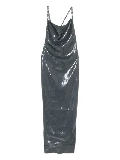 Coperni Women Ruched Sequin-embellished Gown In Gray