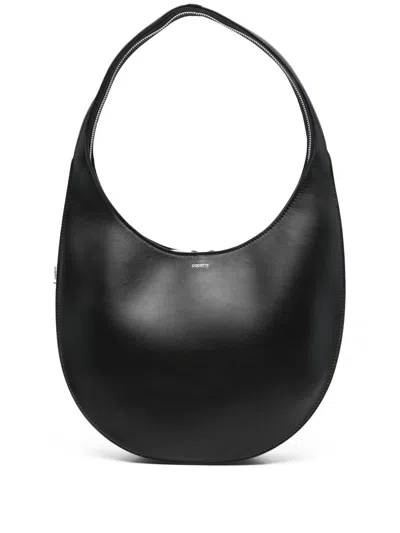 Coperni Crescent-shaped Black Leather Handbag