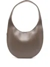 Coperni Crescent-shaped Brown Calfskin Shoulder Bag In Gray