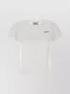 Coperni Crew Neck Ribbed Profiles Short Sleeves Cotton T-shirt In White