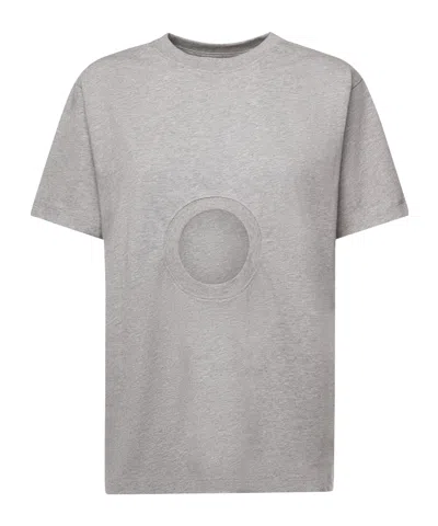 Coperni Window Circular Opening T-shirt In Gray