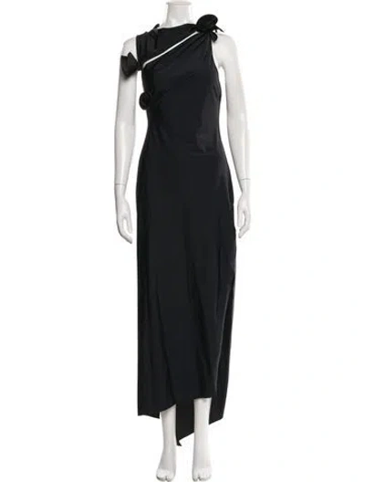 Pre-owned Coperni Crew Neck Long Dress In Black