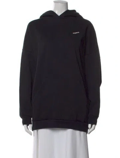 Pre-owned Coperni Crew Neck Long Sleeve Hoodie In Black
