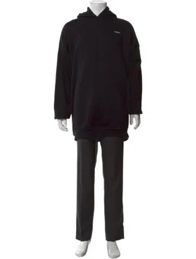 Pre-owned Coperni Crew Neck Long Sleeve Hoodie In Black