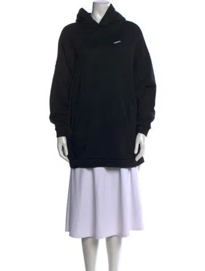 Pre-owned Coperni Crew Neck Long Sleeve Hoodie In Black