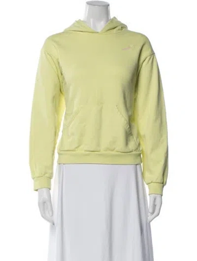 Pre-owned Coperni Crew Neck Long Sleeve Hoodie In Green/yellow