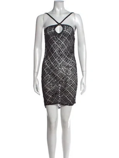 Pre-owned Coperni Crew Neck Midi Length Dress In Neutral